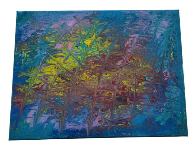 Originální obraz Do hlubin oceánu, 40 x 30 cm