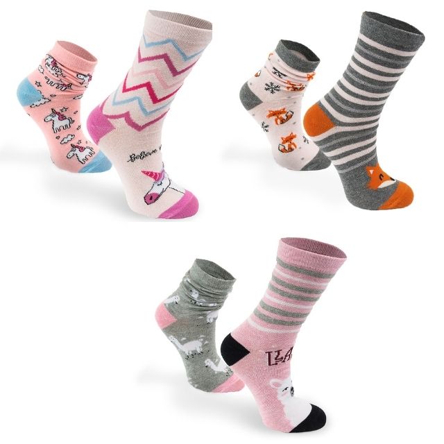 Pidilidi Veselé ponožky FUNNY PD0132-01 - dívčí 3 páry