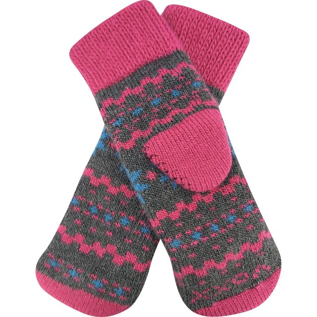 VoXX Sada zimních ponožek a pletených palčáků TRONDELAG SET s ionty stříbra tmavě šedé melé