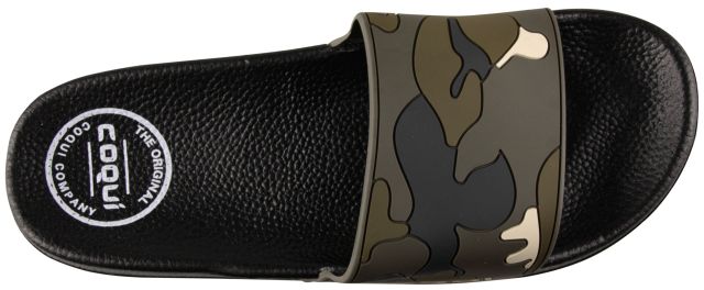 Coqui Pánské pantofle Flexi Black Army až do vel. 46