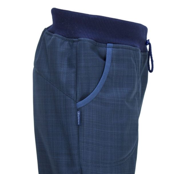Fantom ZIMNÍ dětské kalhoty softshell s beránkem modré