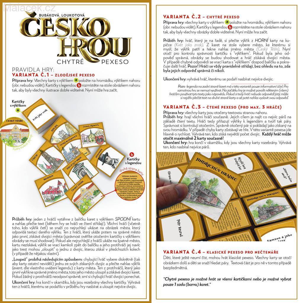 Didaktická hra Maxi chytré pexeso Česko hrou