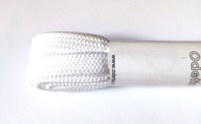 Odetka Ploché tkaničky SKATE, šířka 12 mm, délka 110 cm, bílé