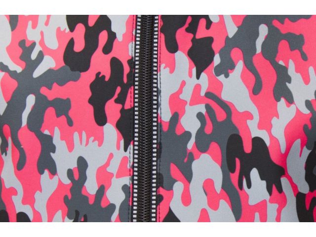 Fantom Dětská softshellová bunda Černo-růžový maskáč