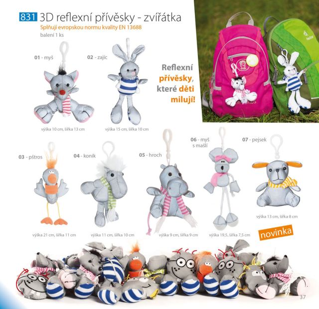 ALTIMA Reflexní přívěsek 3D - myš