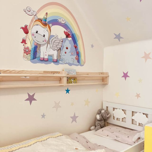 INSPIO Samolepka Můj jednorožec č.1 60x80cm jméno a hvězdy 