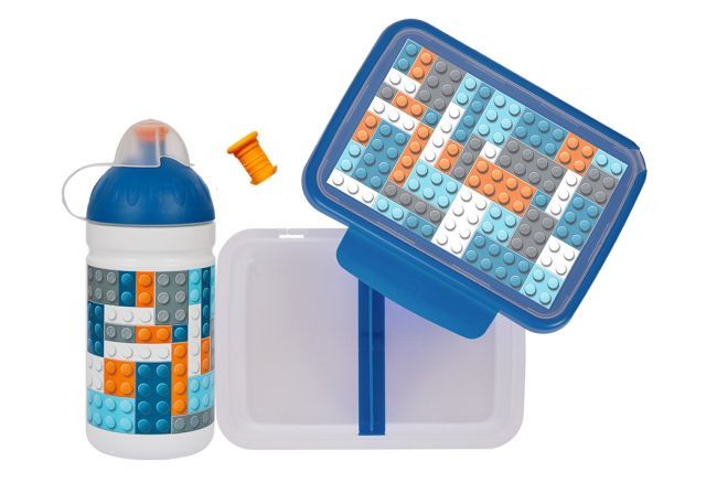 Zdravá lahev SET Kostičky lahev 0,5 l + box - VÝPRODEJ