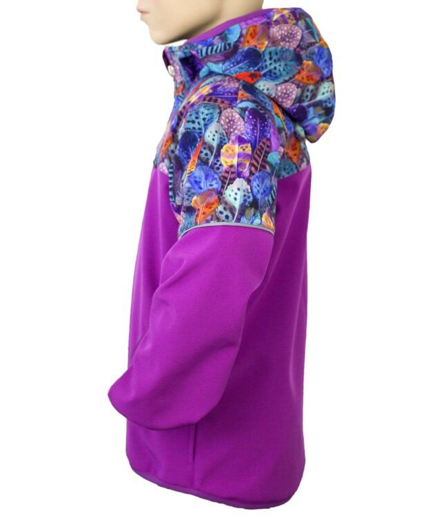 Fantom Dětská softshellová bunda orchidej s peříčky