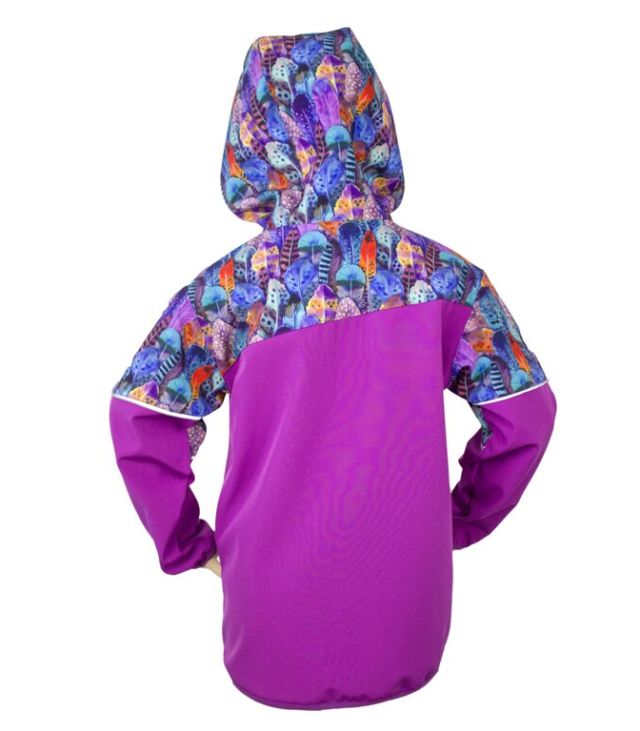 Fantom Dětská softshellová bunda orchidej s peříčky