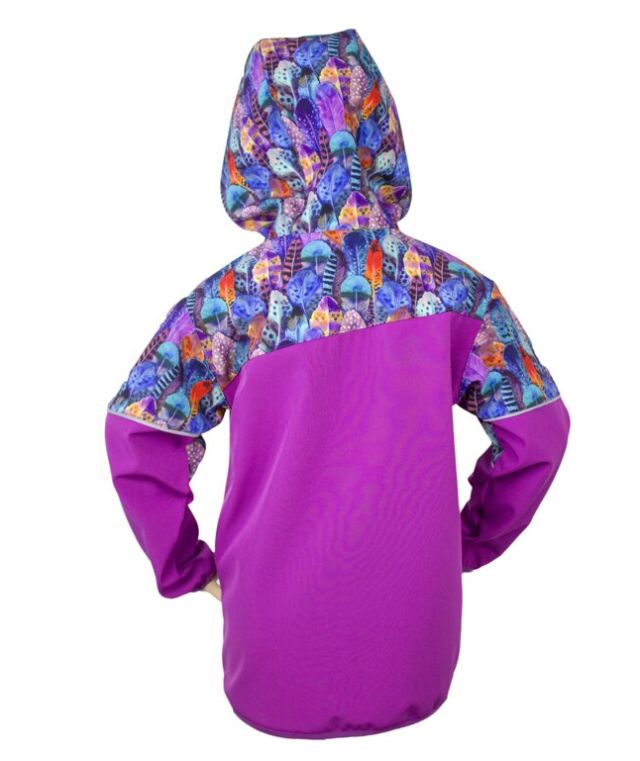 Fantom Dětská softshellová bunda orchidej s peříčky