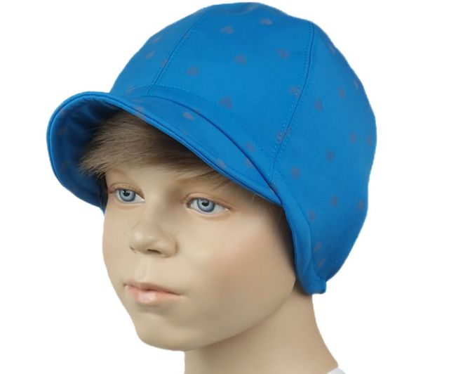 Fantom Dětská softshellová kšiltovka tyrkysová s reflexními srdíčky