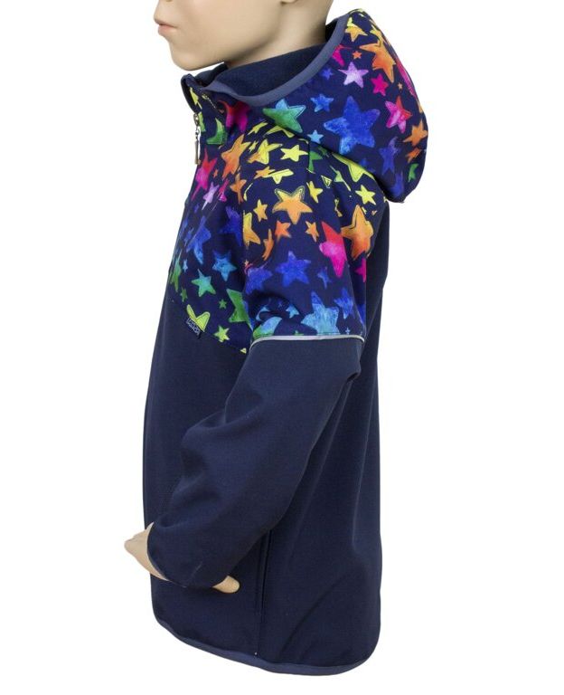 Fantom Dětská softshellová bunda tmavě modrá s hvězdičkami