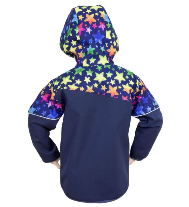 Fantom Dětská softshellová bunda tmavě modrá s hvězdičkami