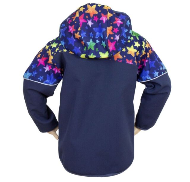 Fantom Dětská softshellová bunda tmavě modrá s hvězdičkami