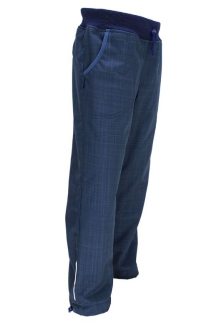 Fantom ZIMNÍ dětské kalhoty softshell s beránkem modré