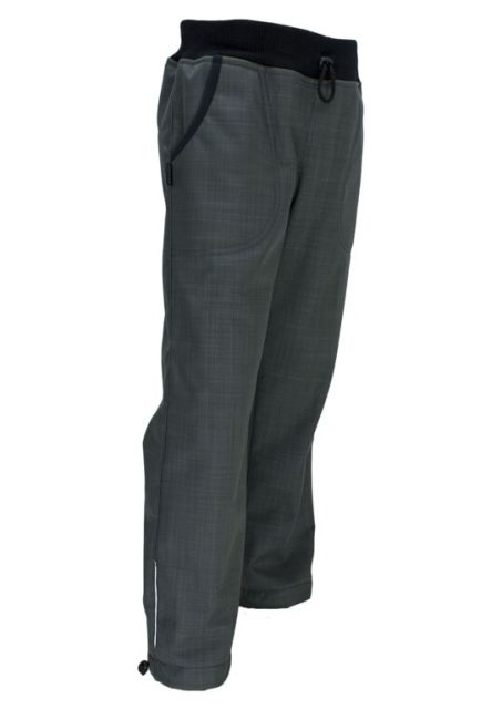 Fantom ZIMNÍ dětské kalhoty softshell s beránkem šedé