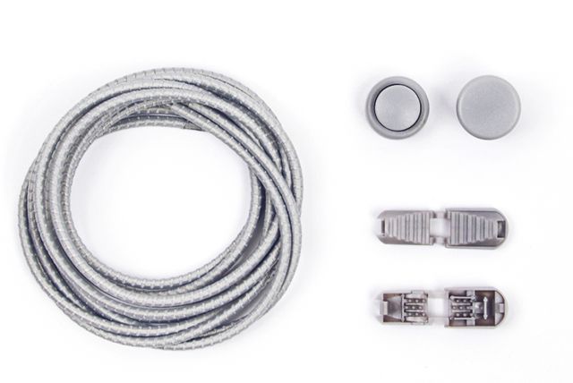 Altima Reflexní elastické tkaničky světle šedá