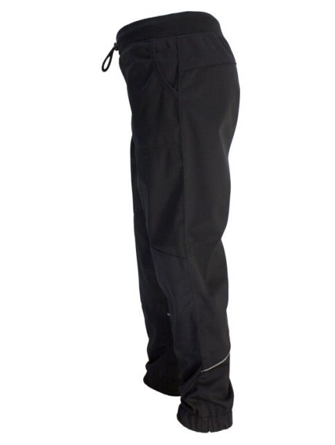 Fantom Dětské kalhoty SOFTSHELL s dvojitými koleny - membrána 18000/12000 černá