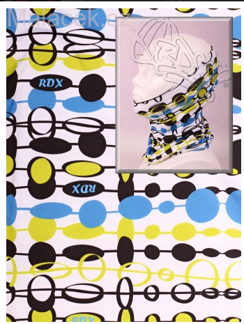 Funkční čepice počesaná, Korále, bílo-modro-zelená