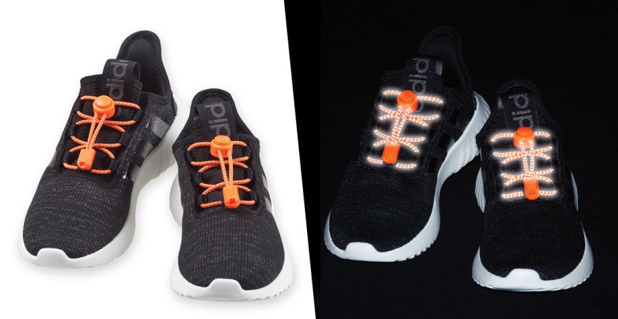 Altima Reflexní elastické tkaničky černá