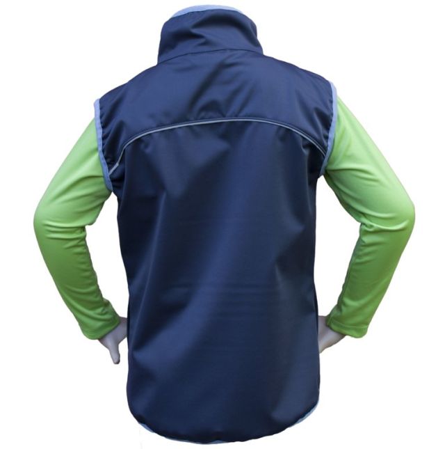 Vesta softshell letní - tmavě šedá, lemovka světle šedá