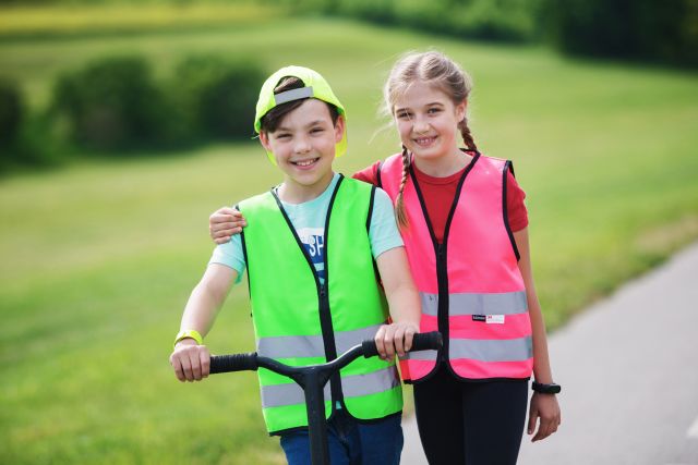 Altima Dětská reflexní vesta na zip růžová splňuje EN 1150