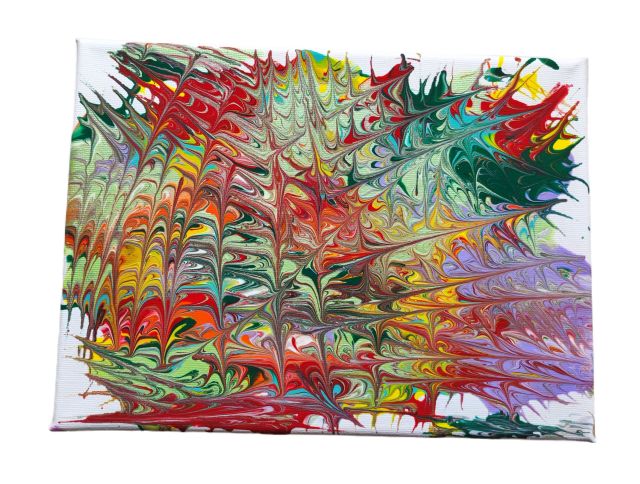 Originální obraz Barevná zahrada, 24 x 18 cm