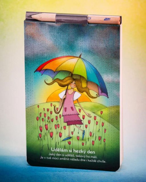 Lucie Ernestová Zápisník s magnetem Udělám si hezký den
