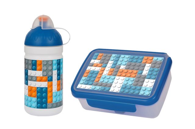 Zdravá lahev SET Kostičky lahev 0,5 l + box - VÝPRODEJ